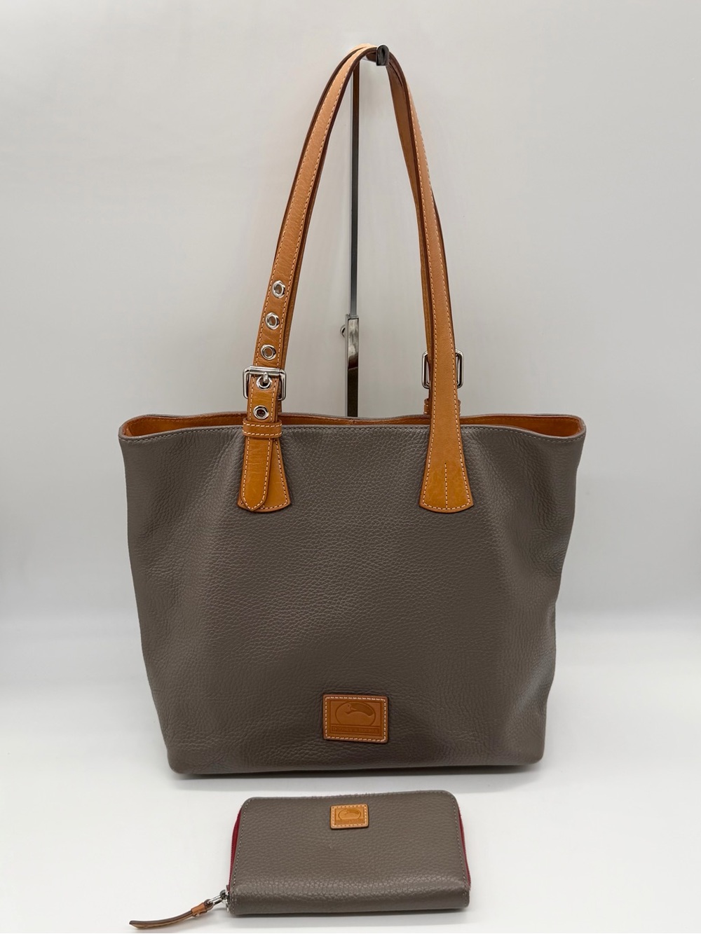 Dooney & Bourke Patterson Pebble Leather Emily Tote Shoulder Bag Matching Wallet